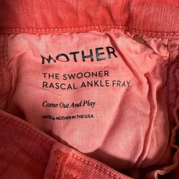 Mother The Swooner Rascal Ankle Fray Jeans Come Out and Play Sz 26 EUC - Picture 7 of 8